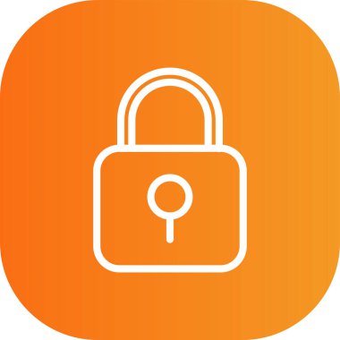 Soyut arkaplanda kilit simgesi izole edildi