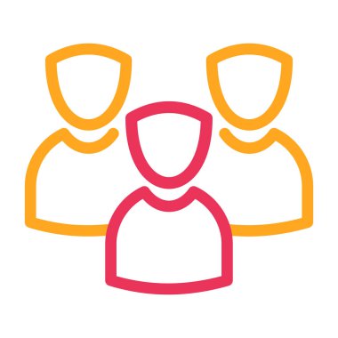 grup insanlarının simge çizimi tasarımı