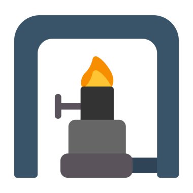 Meşale düz vektör simgesi