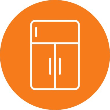 Mutfak buzdolabı ikonu vektör illüstrasyonu