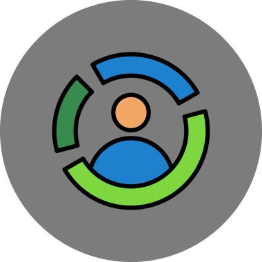 Pasta grafiği simgesi. düz dizayn. vektör illüstrasyonu.