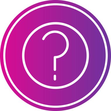 Soru işareti simgesini vektör çizim