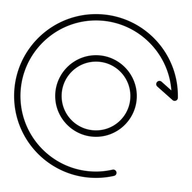 Simge vektörünü tazele. çizgi sembolü çizimi.