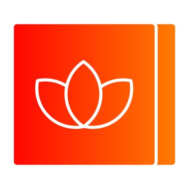 güzel lotus çiçeği çizgisi vektör simgesi