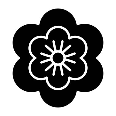 Moda tarzında izole edilmiş çiçek simgesi