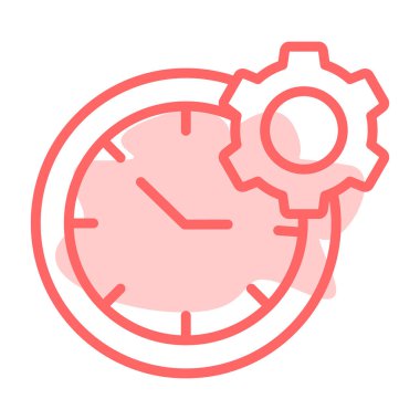 Saat. Web simgesi basit illüstrasyon