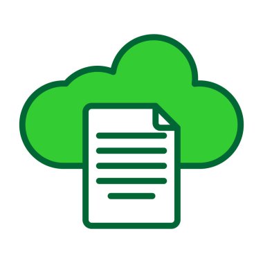 Bulut hesaplama simgesi vektör illüstrasyonu