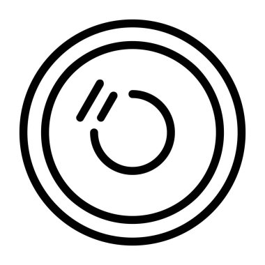 Yuvarlak düğme simgesinin vektör çizimi