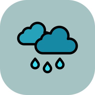 bulut vektör düz simgesi