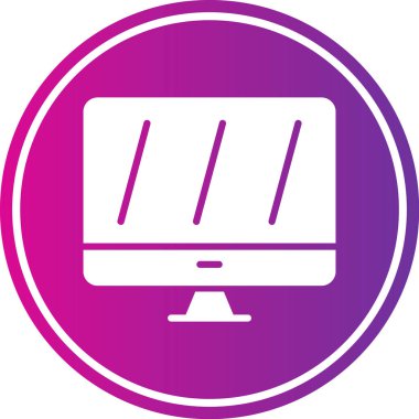 Dizüstü bilgisayar simgesi vektör çizimi