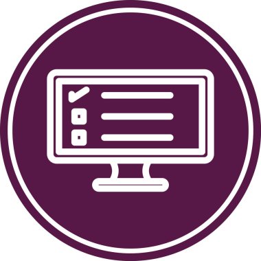 Bilgisayar. Web simgesi basit illüstrasyon