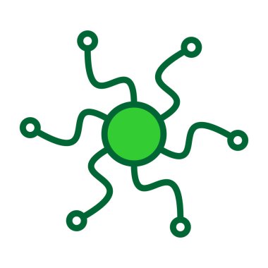 yeşil ağ simgesi, vektör illüstrasyonu