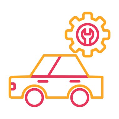 vites simgesi, satır ve dolum tarzına sahip araba tamircisi