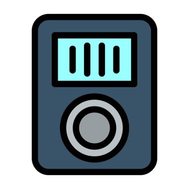 Müzik. Web simgesi basit illüstrasyon