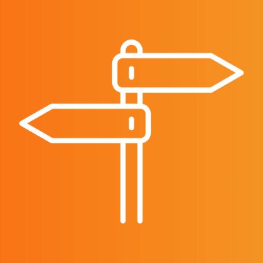 Yönlendirme simgesi soyut arkaplanda izole edildi