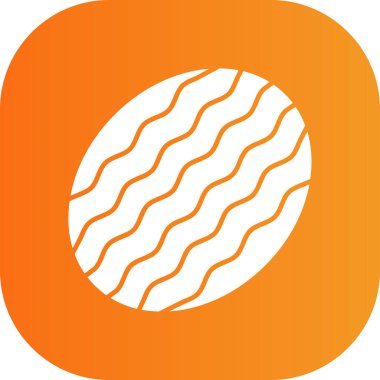 Beyaz arkaplanda turuncu yuvarlak simgenin vektör çizimi