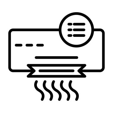 Klima satırı vektör simgesi