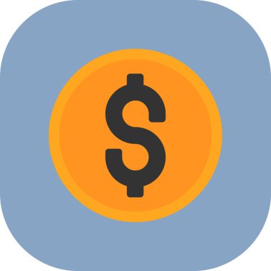 Dolar işareti simgesi, vektör çizimi