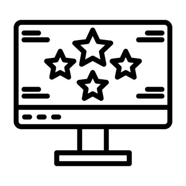 yıldız vektörü ince çizgi simgesi