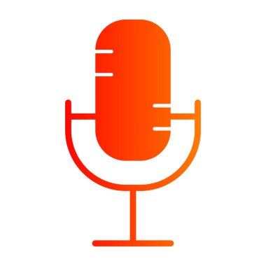 mikrofon simgesi vektör illüstrasyonu