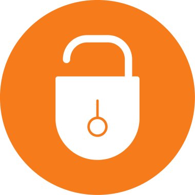 Kilit simgesinin vektör illüstrasyonu