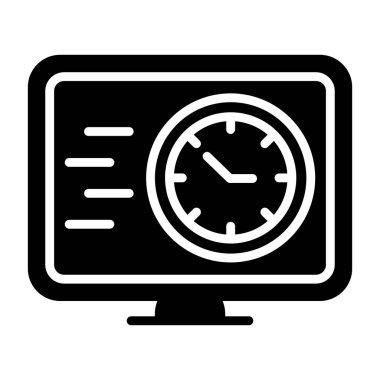 Alarm saati simge vektör illüstrasyonu