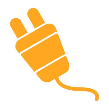 Sarı ipli bir el. vektör simgesi.