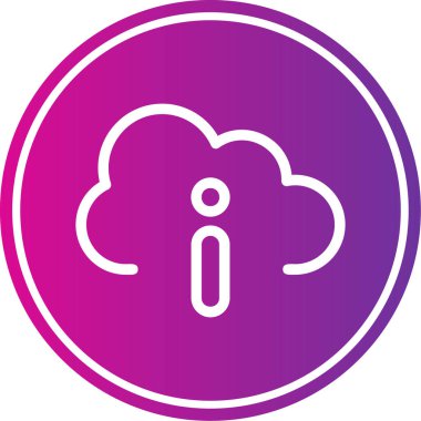 Bulut simgesinin vektör illüstrasyonu