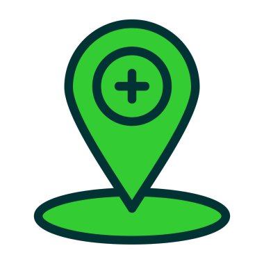 konum haritası simgesi, vektör illüstrasyonu