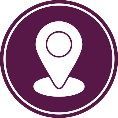 modada izole edilmiş arkaplanda konum iğnesi simgesi