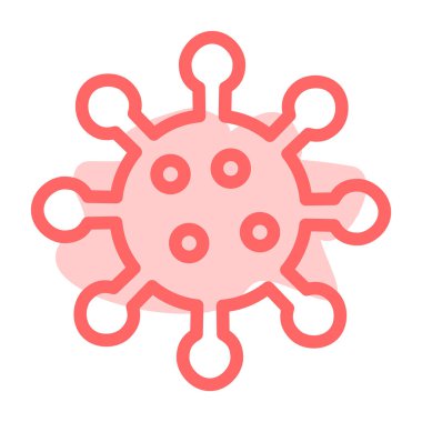 Virüs simgesi. Web için basit virüs vektör simgeleri çizimi