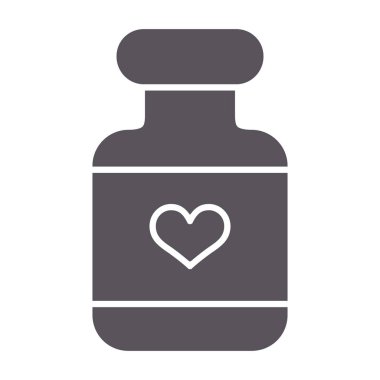 kalp simgesi ile şişe