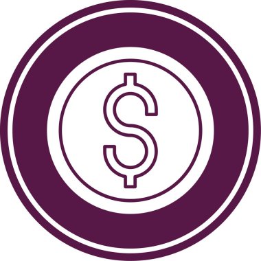 Dolar para ikonu vektör illüstrasyonu