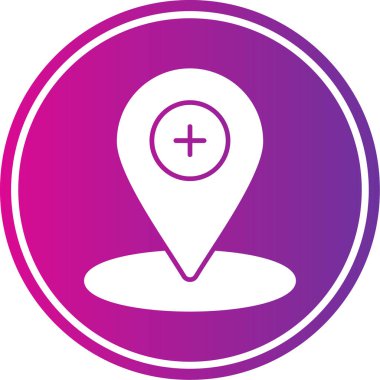 harita konum simgesi, vektör illüstrasyonu