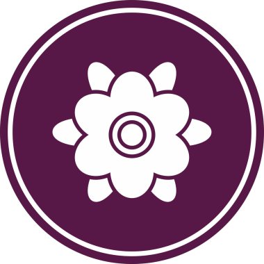 çiçek vektör simgesi. Çizim biçimi düz bir sembol, sembol, yuvarlak açılar, beyaz arkaplan.