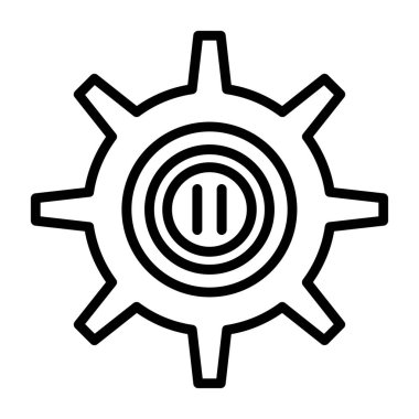 dişli vektör ince çizgi simgesi