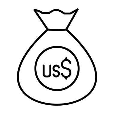 Dolar. Web simgesi basit illüstrasyon