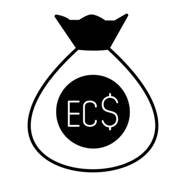 Dolar torba ikonu vektör illüstrasyonu