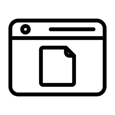 tarayıcı vektörü ince çizgi simgesi