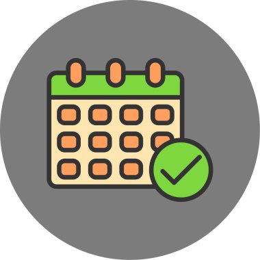 Takvim simgesi vektör illüstrasyonu