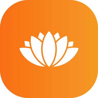 güzel lotus çiçeği vektör simgesi