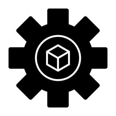 dişli vektör simgesi düz simge