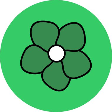 Yonca yaprak ikonu vektör illüstrasyonu