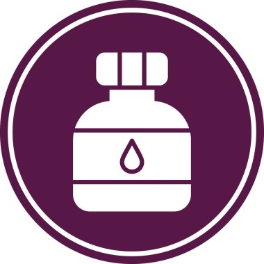 Yağ şişesi simgesinin vektör illüstrasyonu