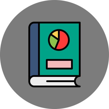 Bir kitap simgesinin vektör illüstrasyonu