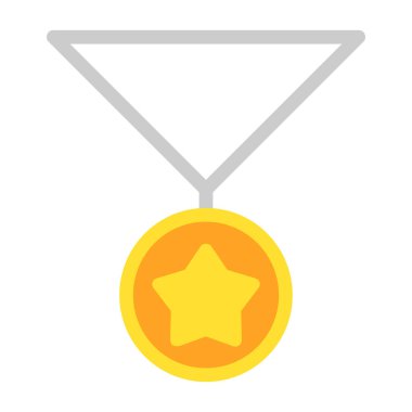 Madalya ikon vektör illüstrasyonu