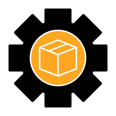 Bir kutu simgesinin vektör illüstrasyonu