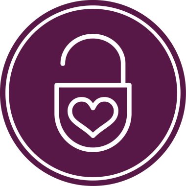 Kilit simgesinin vektör illüstrasyonu