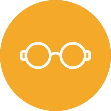 Gözlük. Web simgesi basit illüstrasyon