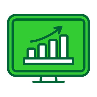 grafik vektörü düz çizgi simgesi